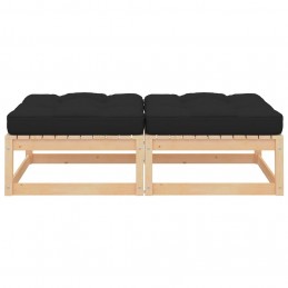 Acquista Poggiapiedi da Giardino con Cuscini 2 pz Legno Massello di Pino con riferimento GHV-807291 della ditta GARDENHOME