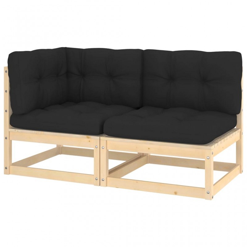 Acquista Set Divani da Giardino 2 pz con Cuscini Legno Massello Pino con riferimento GHV-807292 della ditta GARDENHOME