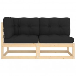 Acquista Set Divani da Giardino 2 pz con Cuscini Legno Massello Pino con riferimento GHV-807292 della ditta GARDENHOME