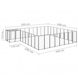 Acquista Gabbia per Cani Nera 20,57 m² in Acciaio con riferimento GHV-3082228 della ditta GARDENHOME