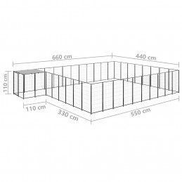Acquista Gabbia per Cani Nera 25,41 m² in Acciaio con riferimento GHV-3082229 della ditta GARDENHOME