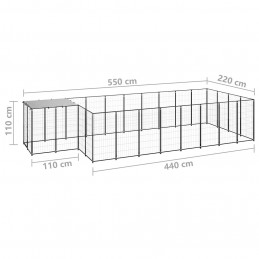 Acquista Gabbia per Cani Nera 10,89 m² in Acciaio con riferimento GHV-3082207 della ditta GARDENHOME