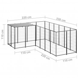 Acquista Gabbia per Cani Nera 4,84 m² in Acciaio con riferimento GHV-3082211 della ditta GARDENHOME