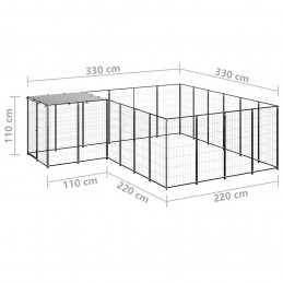 Acquista Gabbia per Cani Nera 8,47 m² in Acciaio con riferimento GHV-3082212 della ditta GARDENHOME