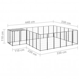 Acquista Gabbia per Cani Nera 12,1 m² in Acciaio con riferimento GHV-3082213 della ditta GARDENHOME