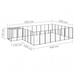 Acquista Gabbia per Cani Nera 15,73 m² in Acciaio con riferimento GHV-3082214 della ditta GARDENHOME