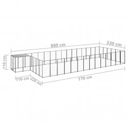 Acquista Gabbia per Cani Nera 26,62 m² in Acciaio con riferimento GHV-3082217 della ditta GARDENHOME