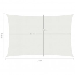 Acquista Vela Parasole 160 g/m² Bianca 2,5x4 m in HDPE con riferimento GHV-311234 della ditta GARDENHOME