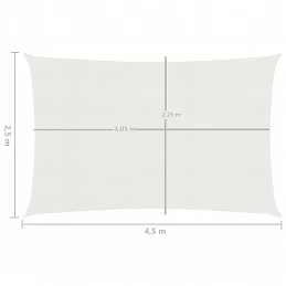 Acquista Vela Parasole 160 g/m² Bianca 2,5x4,5 m in HDPE con riferimento GHV-311235 della ditta GARDENHOME