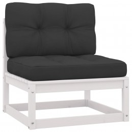 Acquista Set Divani da Giardino 2 pz Cuscini Legno Massello Pino Bianco con riferimento GHV-805756 della ditta GARDENHOME