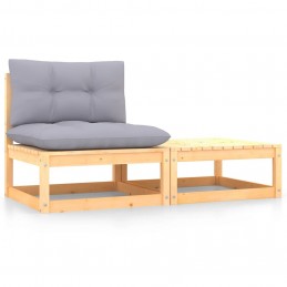Acquista Set Divani da Giardino 2 pz con Cuscini Legno Massello Pino con riferimento GHV-805760 della ditta GARDENHOME