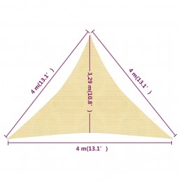 Acquista Vela Parasole 160 g/m² Beige 4x4x4 m in HDPE con riferimento GHV-311148 della ditta GARDENHOME