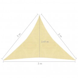 Acquista Vela Parasole 160 g/m² Beige 3x3x3 m in HDPE con riferimento GHV-311142 della ditta GARDENHOME