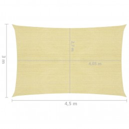 Acquista Vela Parasole 160 g/m² Beige 3x4,5 m in HDPE con riferimento GHV-311128 della ditta GARDENHOME
