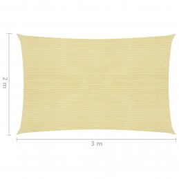 Acquista Vela Parasole 160 g/m² Beige 2x3 m in HDPE con riferimento GHV-311117 della ditta GARDENHOME