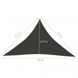 Acquista Vela Parasole 160 g/m² Antracite 3,5x3,5x4,9 m in HDPE con riferimento GHV-311092 della ditta GARDENHOME