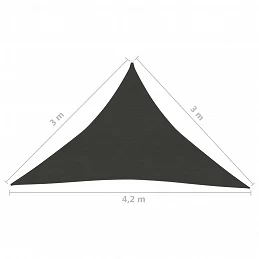 Acquista Vela Parasole 160 g/m² Antracite 3x3x4,2 m in HDPE con riferimento GHV-311089 della ditta GARDENHOME