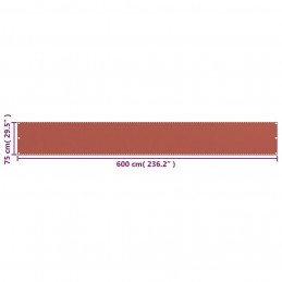 Acquista Paravento da Balcone Terracotta 75x600 cm in HDPE con riferimento GHV-310947 della ditta GARDENHOME