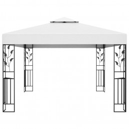 Acquista Gazebo con Tetto Doppio e Stringa di Luci LED 3x4 m Bianco con riferimento GHV-3070298 della ditta GARDENHOME
