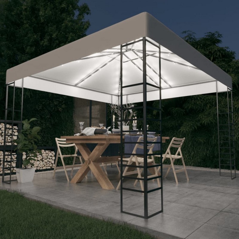 Acquista Gazebo da Giardino con Luci a Stringa LED 3x3 m Bianco con riferimento GHV-3070305 della ditta GARDENHOME
