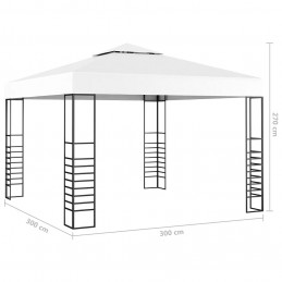 Acquista Gazebo da Giardino con Luci a Stringa LED 3x3 m Bianco con riferimento GHV-3070305 della ditta GARDENHOME