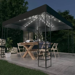 Acquista Gazebo da Giardino con Luci LED a Stringa 3x3 m Antracite con riferimento GHV-3070306 della ditta GARDENHOME