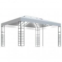 Acquista Gazebo con Stringa di Luci LED 4x3x2,7 m Bianco con riferimento GHV-3070307 della ditta GARDENHOME