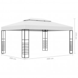 Acquista Gazebo con Stringa di Luci LED 4x3x2,7 m Bianco con riferimento GHV-3070307 della ditta GARDENHOME