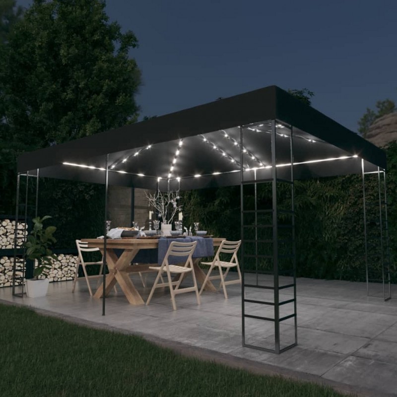 Acquista Gazebo con Stringa di Luci LED 3x4 m Antracite con riferimento GHV-3070308 della ditta GARDENHOME