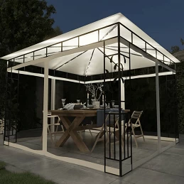 Acquista Gazebo con Zanzariera e Luci LED 3x3x2,73 m Crema con riferimento GHV-3070314 della ditta GARDENHOME