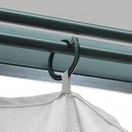 Acquista Gazebo con Tende Stringa di Luci LED 300x300 cm Crema Alluminio con riferimento GHV-3070332 della ditta GARDENHOME