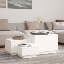 Acquista Contenitori con Coperchi 3 pz Bianchi in Legno Massello di Pino con riferimento GHV-818246 della ditta GARDENHOME