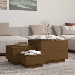 Acquista Contenitori Portaoggetti Coperchi 3pz Miele Legno Massello Pino con riferimento GHV-818248 della ditta GARDENHOME