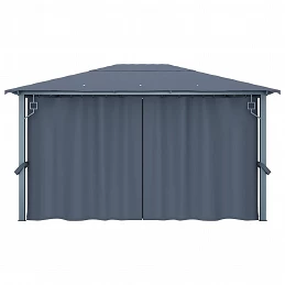 Acquista Gazebo con Tende e Luci LED 400x300 cm Antracite in Alluminio con riferimento GHV-3070336 della ditta GARDENHOME