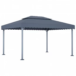 Acquista Gazebo con Pareti e Luci LED 400x300 cm Antracite in Alluminio con riferimento GHV-3070352 della ditta GARDENHOME