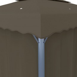 Acquista Gazebo con Tende e Stringa di Luci LED 4x3 m Grigio Talpa con riferimento GHV-3070357 della ditta GARDENHOME