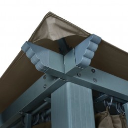 Acquista Gazebo con Tende e Luci LED 300x300 cm Grigio Talpa Alluminio con riferimento GHV-3070334 della ditta GARDENHOME