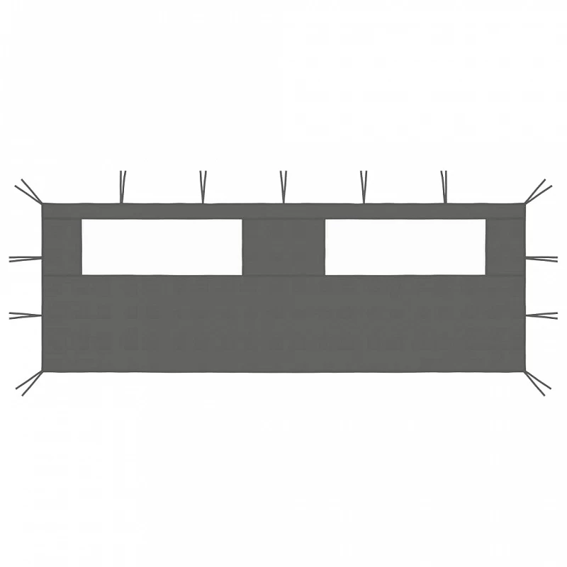 Acquista Parete con Finestre per Gazebo 6x2 m Antracite con riferimento GHV-3070415 della ditta GARDENHOME