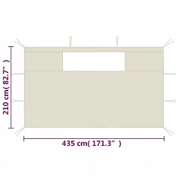 Acquista Pareti con Finestre per Gazebo 2 pz Crema con riferimento GHV-3070417 della ditta GARDENHOME