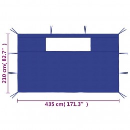 Acquista Pareti con Finestre per Gazebo 2 pz Blu con riferimento GHV-3070418 della ditta GARDENHOME