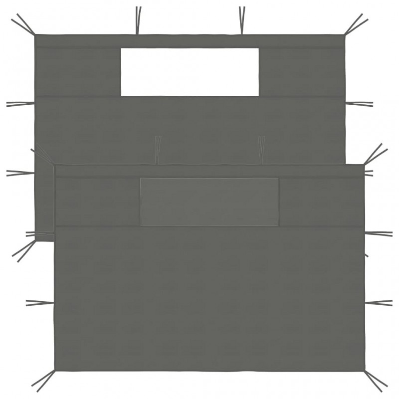 Acquista Pareti con Finestre per Gazebo 2 pz Antracite con riferimento GHV-3070419 della ditta GARDENHOME