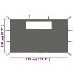Acquista Pareti con Finestre per Gazebo 2 pz Antracite con riferimento GHV-3070419 della ditta GARDENHOME