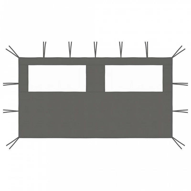 Acquista Parete con Finestre per Gazebo 4x2 m Antracite con riferimento GHV-3070423 della ditta GARDENHOME