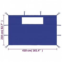 Acquista Pareti con Finestre per Gazebo 2 pz Blu con riferimento GHV-3070426 della ditta GARDENHOME