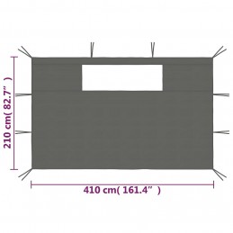 Acquista Pareti con Finestre per Gazebo 2 pz Antracite con riferimento GHV-3070427 della ditta GARDENHOME
