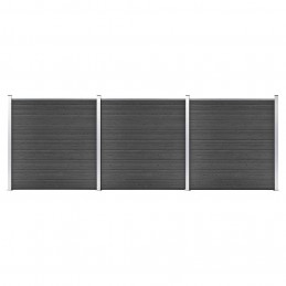 Acquista Set Pannelli di Recinzione in WPC 526x186 cm Nero con riferimento GHV-3070430 della ditta GARDENHOME