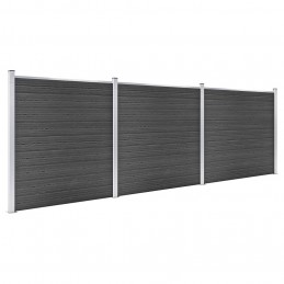 Acquista Set Pannelli di Recinzione in WPC 526x186 cm Nero con riferimento GHV-3070430 della ditta GARDENHOME