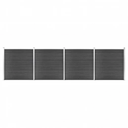 Acquista Set Pannelli di Recinzione in WPC 699x186 cm Nero con riferimento GHV-3070431 della ditta GARDENHOME