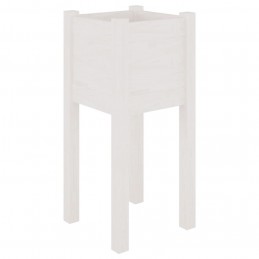 Acquista Fioriere da Giardino 2 pz Bianche 31x31x70 cm in Legno di Pino con riferimento GHV-810782 della ditta GARDENHOME