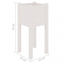 Acquista Fioriere da Giardino 2 pz Bianche 31x31x70 cm in Legno di Pino con riferimento GHV-810782 della ditta GARDENHOME